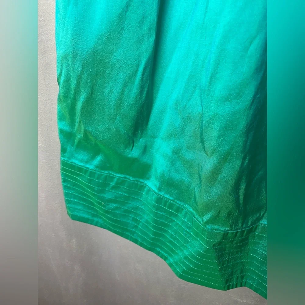 Calypso St Barth Silk Luminescent Teal Aqua Boho Luxe Dress Resort Luxury S